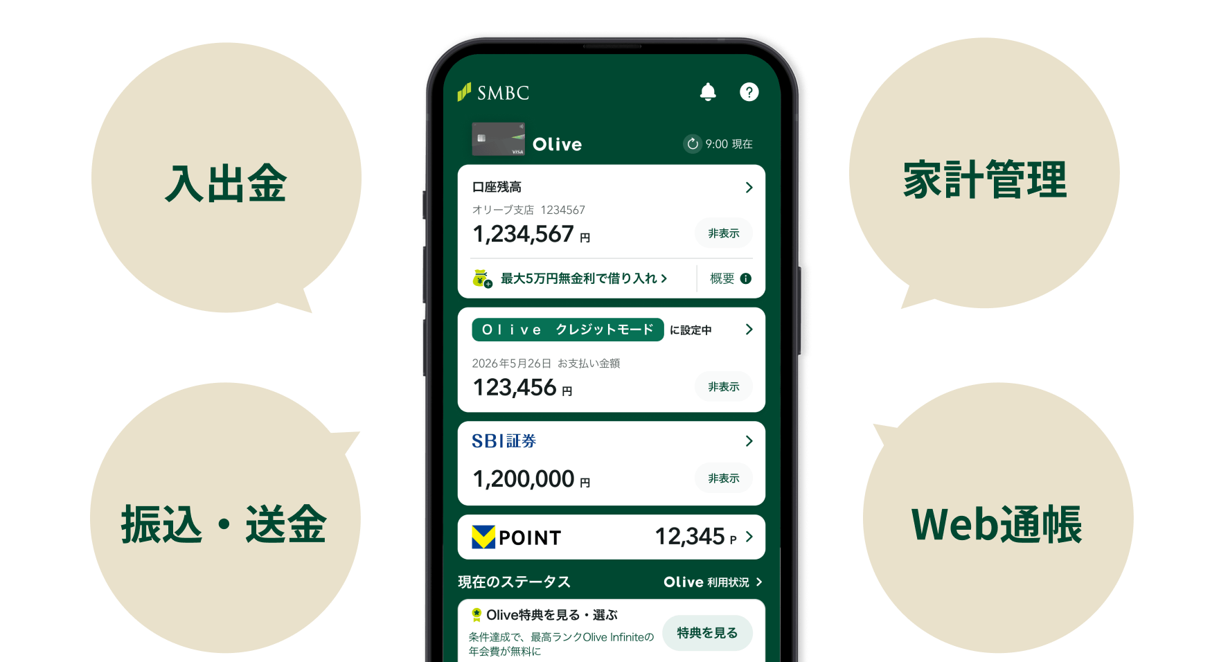 入出金 家計管理 振込・送金 Web通帳